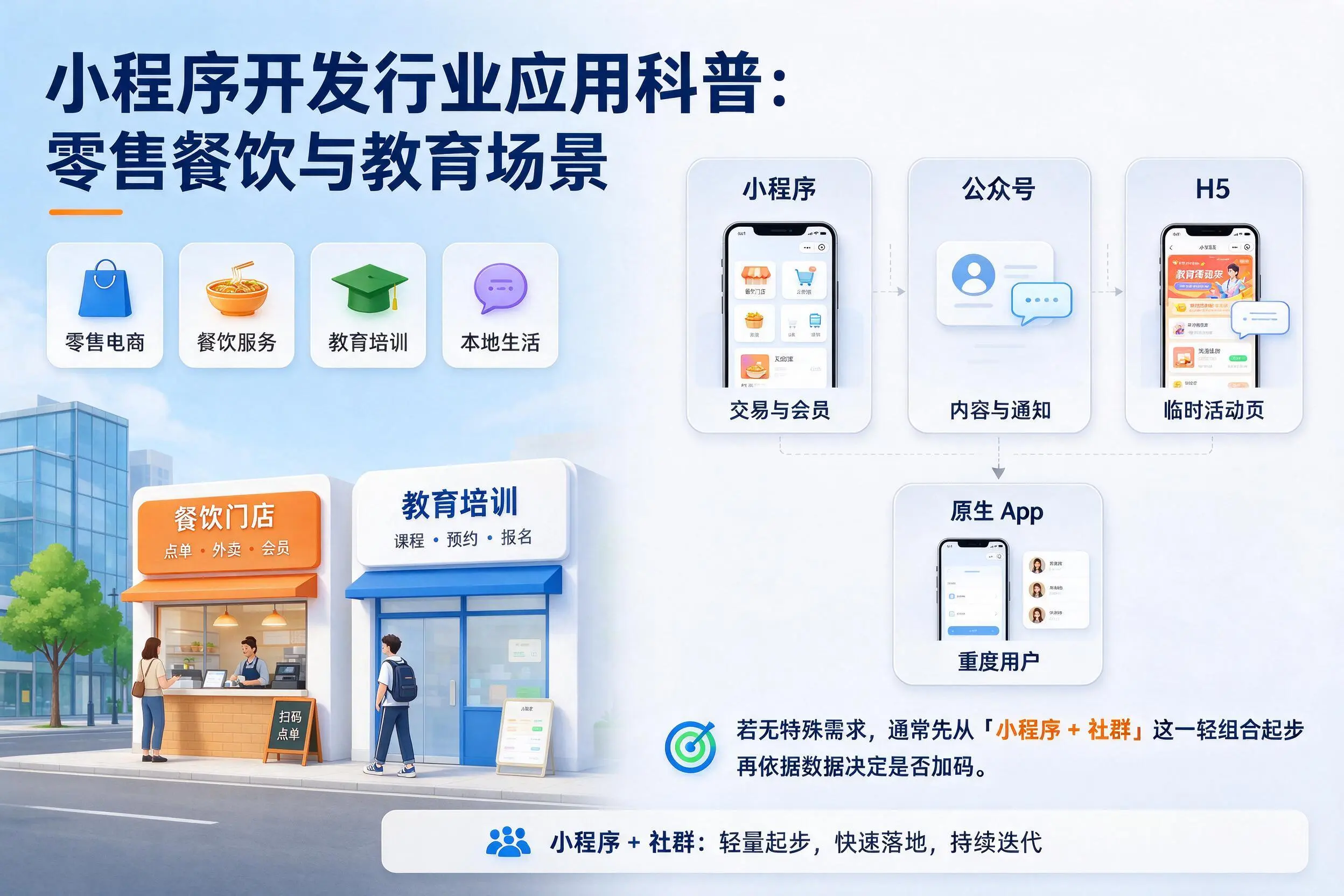 惠州小程序开发行业应用科普：零售餐饮与教育场景