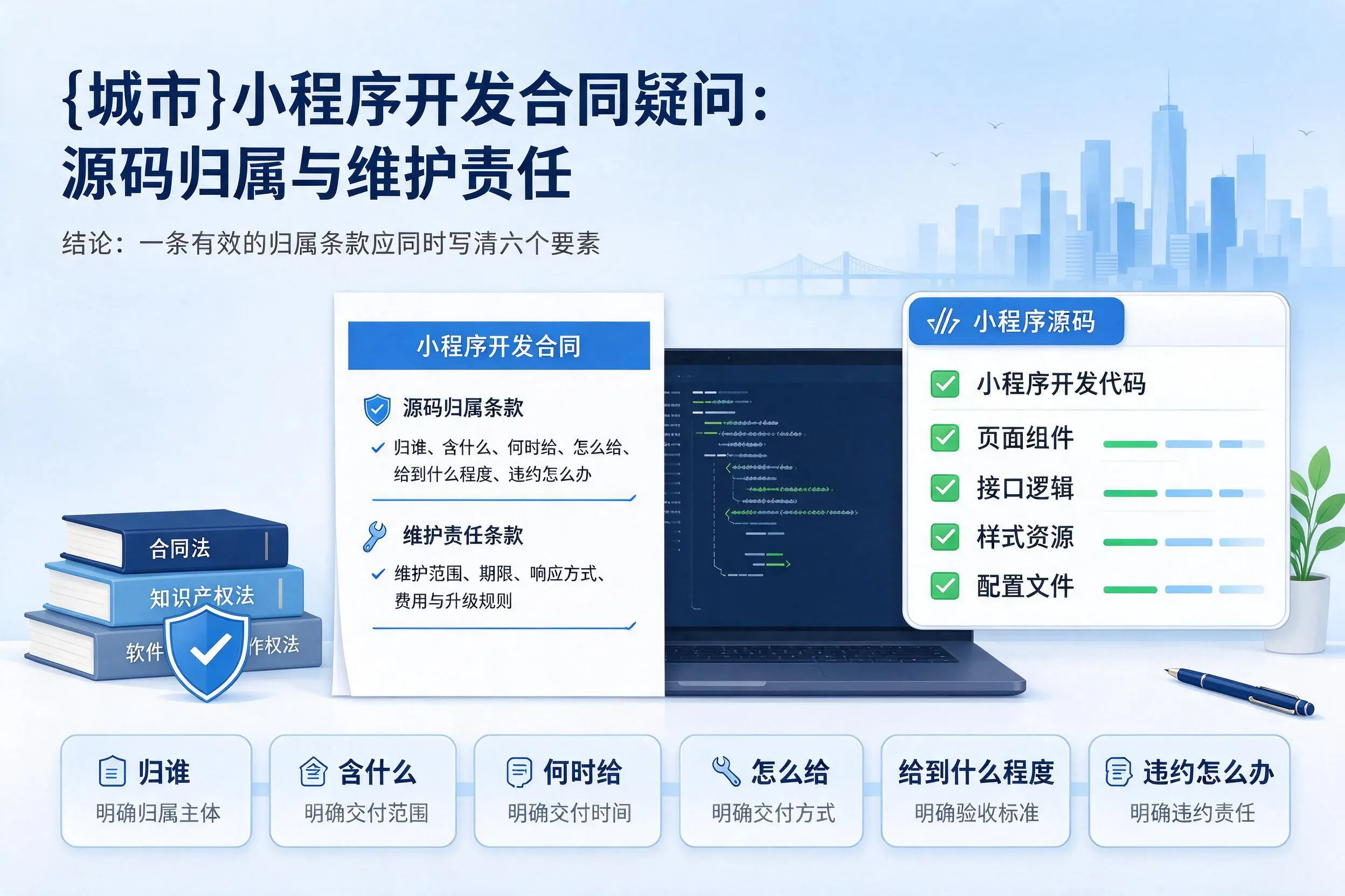 惠州小程序开发合同疑问:源码归属与维护责任
