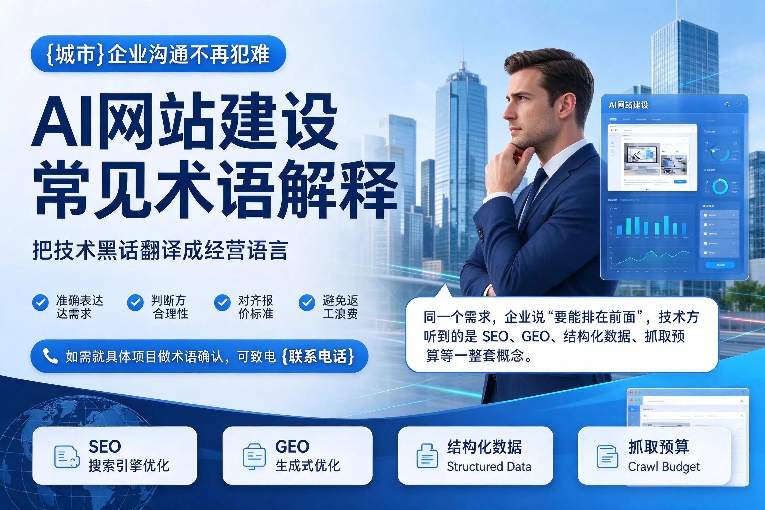AI网站建设常见术语解释，惠州企业沟通不再犯难