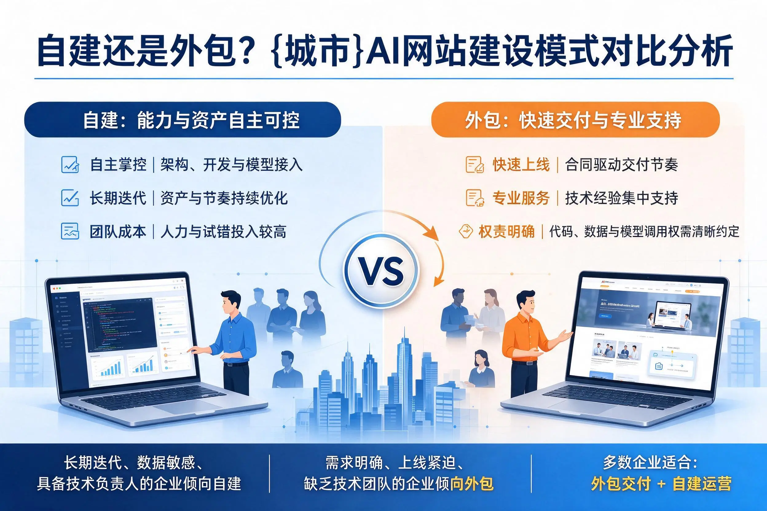 自建还是外包？惠州AI网站建设模式对比分析