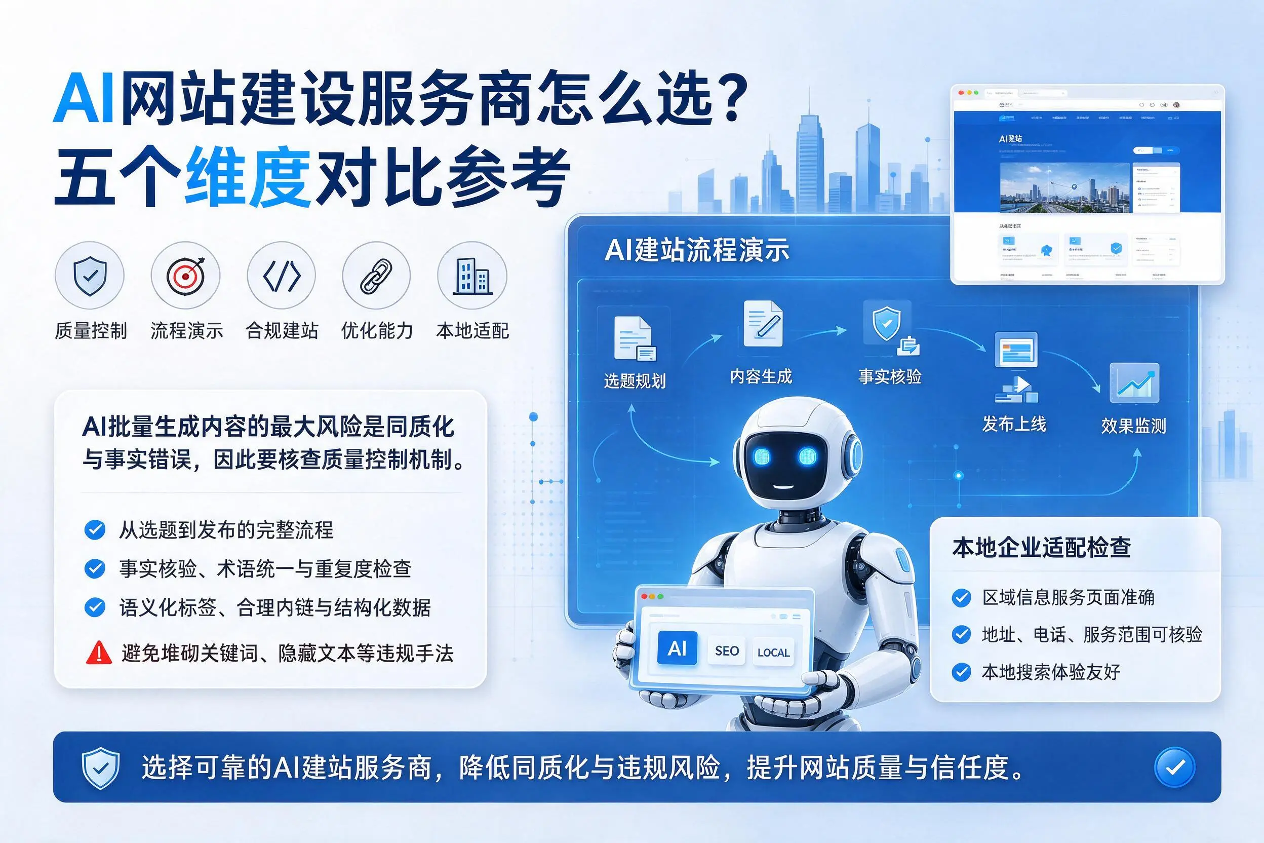 惠州AI网站建设服务商怎么选？五个维度对比参考