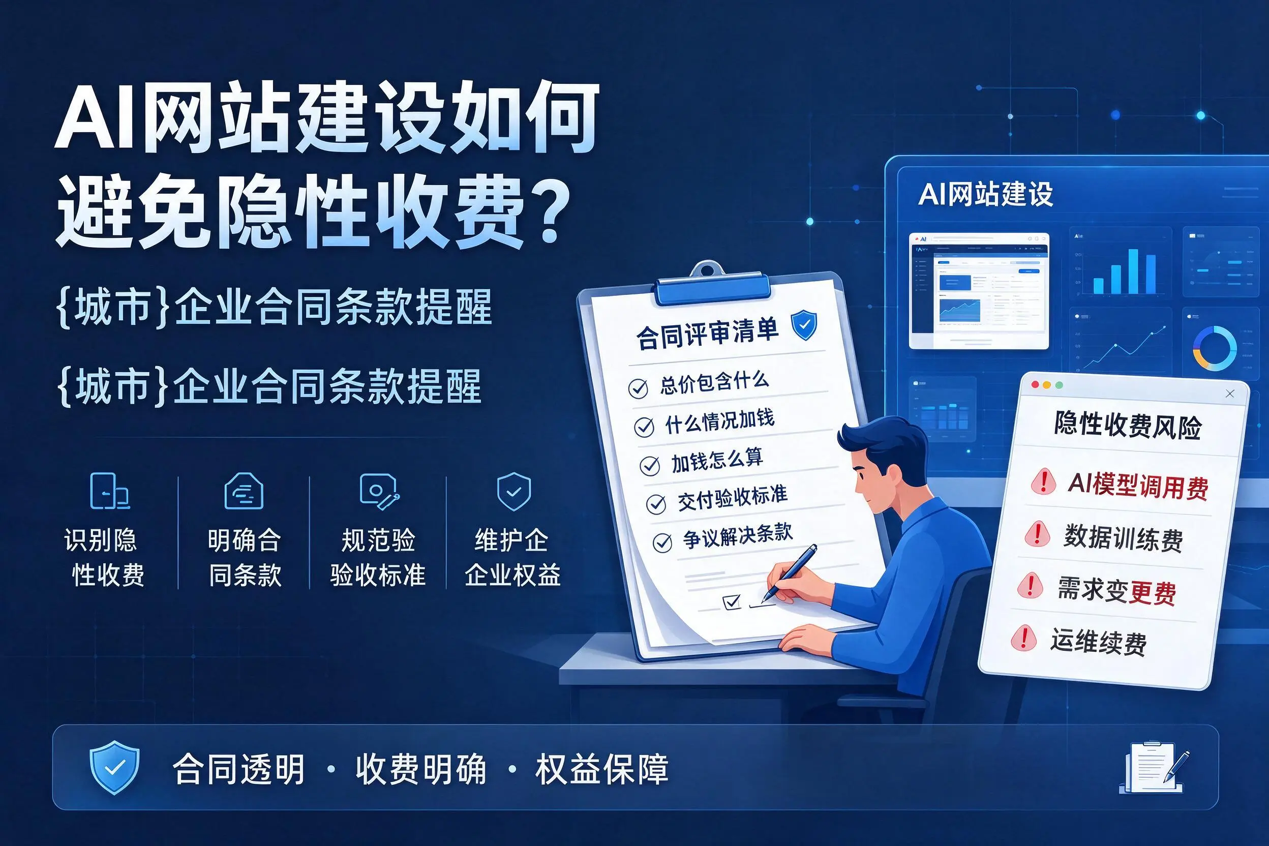 AI网站建设如何避免隐性收费？惠州企业合同条款提醒